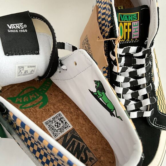 Vans Off The Wall Mami Wata Sneakers Men Size 12M SK8-Hi 138 Decon VR3 SF Check - Picture 6 of 12